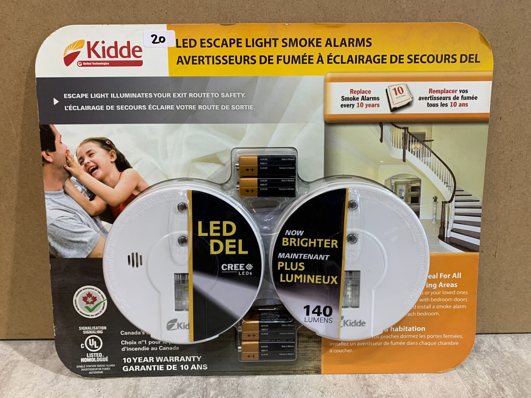 Kidde Led Driver Kidde LED Escape Light Smoke Alarm 2 Pack