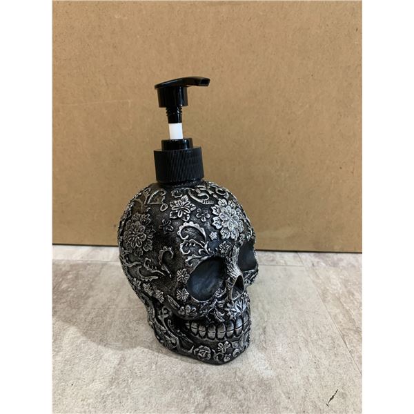 Black Ceramic Sugar Skull Soap Dispenser