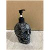 Image 1 : Black Ceramic Sugar Skull Soap Dispenser