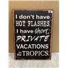 Image 1 : Metal Hot Flashes Sign