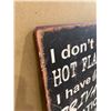 Image 2 : Metal Hot Flashes Sign