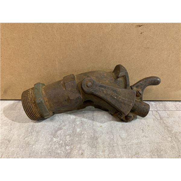 Antique SARGENT & Co Industrial Steam / Hose Shutoff Valve Nozzle - Cast