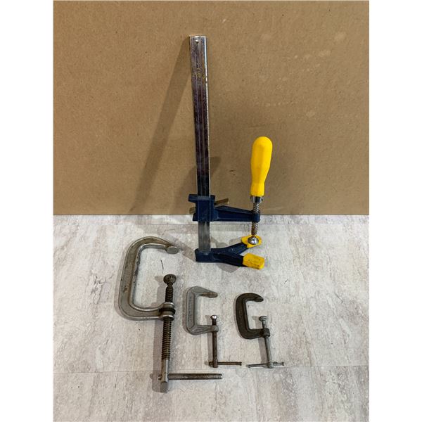 Lot of 4 Assorted Clamps