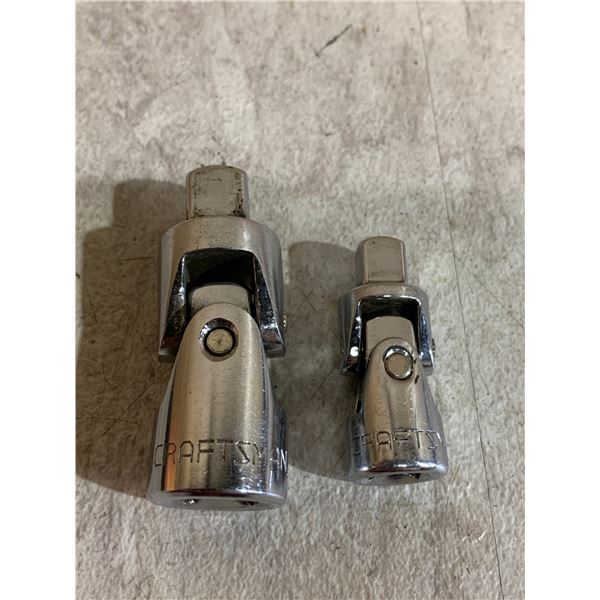Lot of 2 Vintage Craftsman Swivel Flex Socket 1/2in & 3/8in