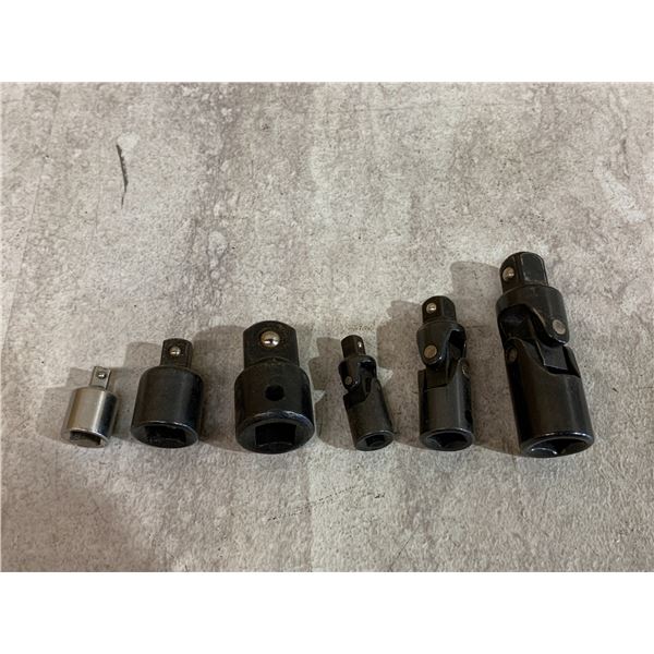 Lot of 3 Swivel Sockets & 3 Socket Adapters