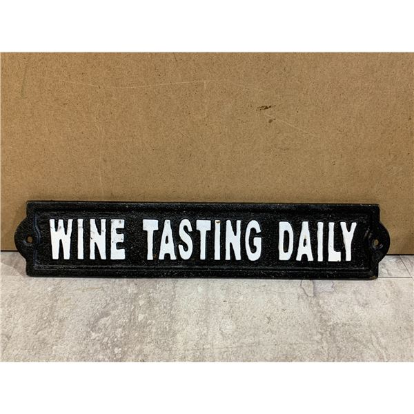 Cast Iron Wine Tasting Daily Wall Hanger