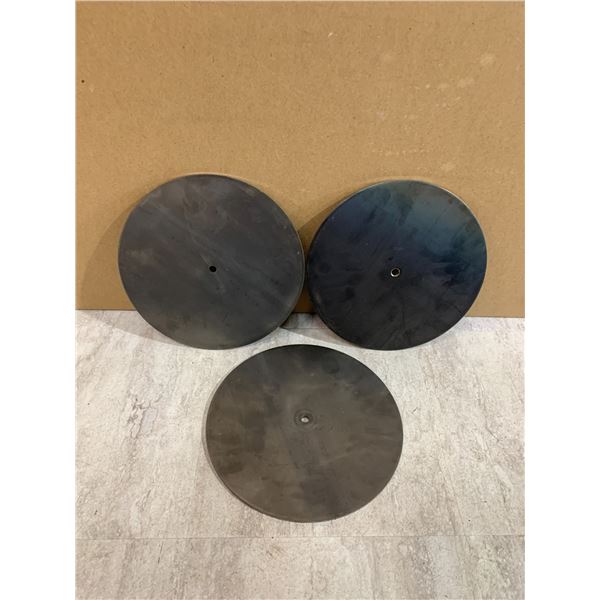 3 Pieces of Rounded 1/4in Steel Plates