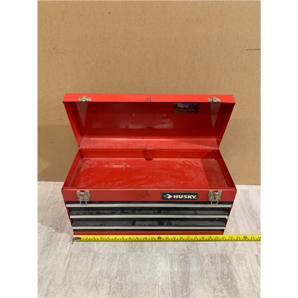 Husky - Red Metal 3 Drawer Portable Tool Chest