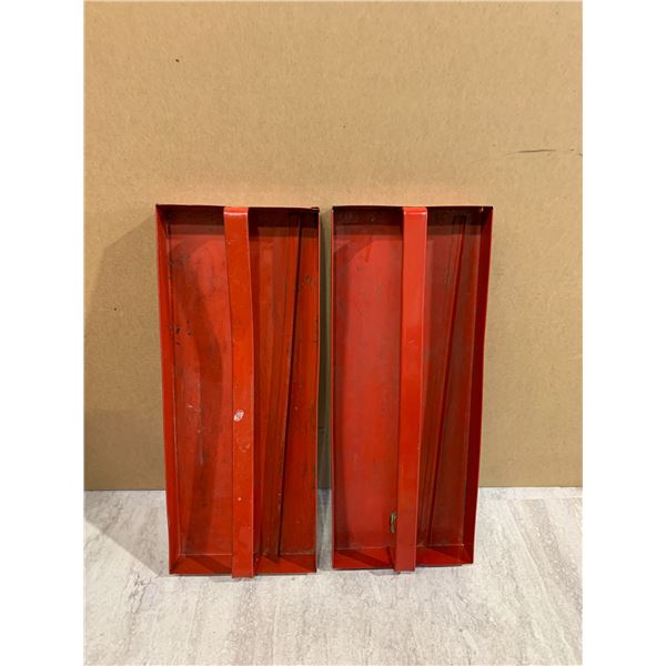 Lot of 2 Metal Toolbox Inserts