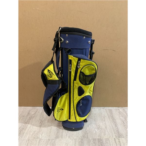 Dunlop JR Kids Golf Bag - Blue / Yellow / Built in Stand