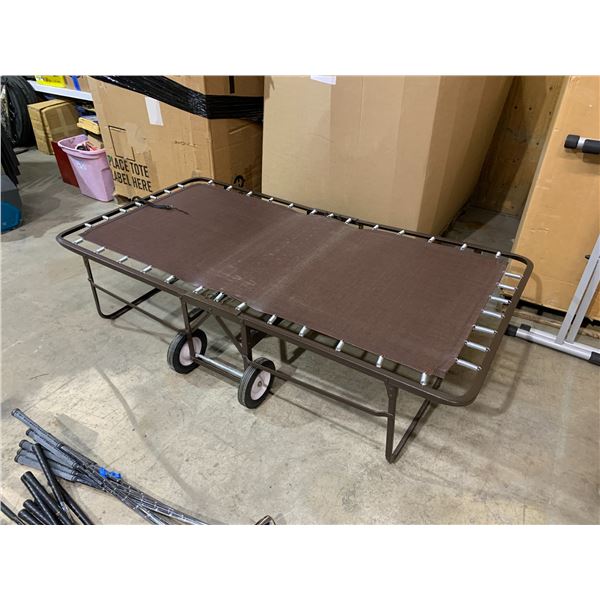 Vintage Folding / Rolling Metal Cot Frame