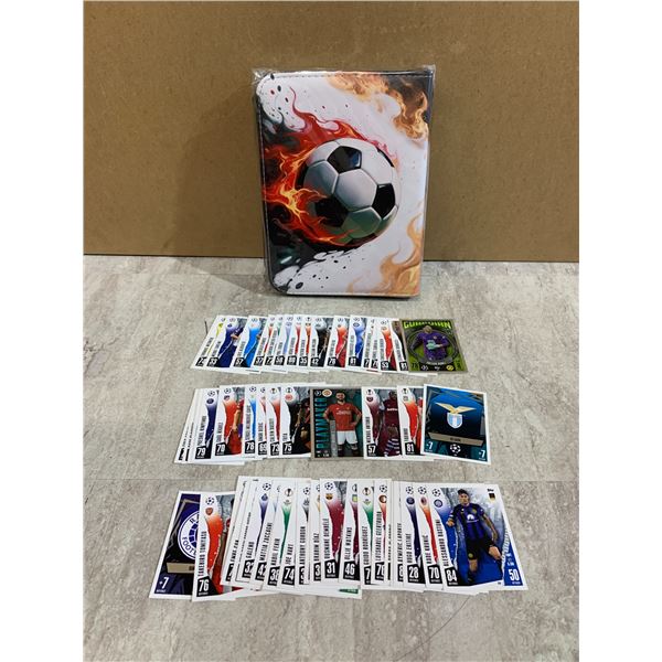 Soccer Sports Card Binder w/ 50 Topps Soccer Cards