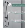 Image 7 : 2 Pack of Glass Corner Shower Shelfs