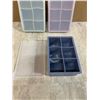 Image 2 : Lot of 3 Silicone Molds / Trays w/ Lids