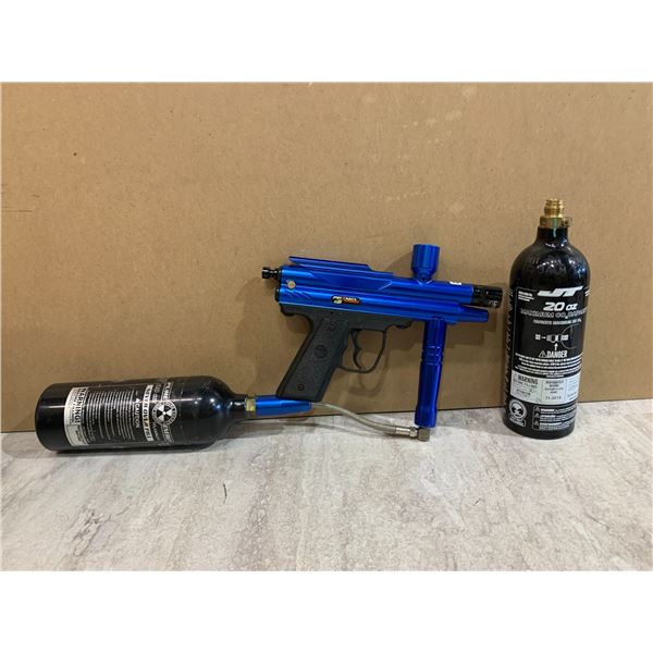 PMI Piranha GTI Paintball Gun w/ 2 Tanks