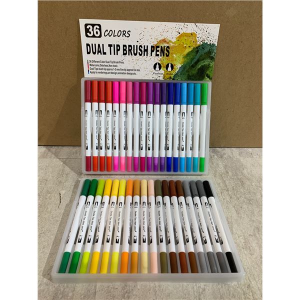 36 Colors Dual Tip Brush Pens
