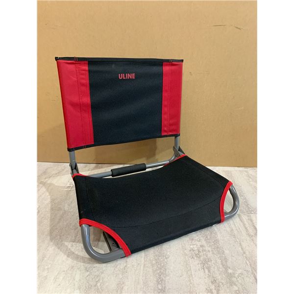 Uline Folding Stadium Chair - Black & Red