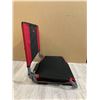 Image 2 : Uline Folding Stadium Chair - Black & Red