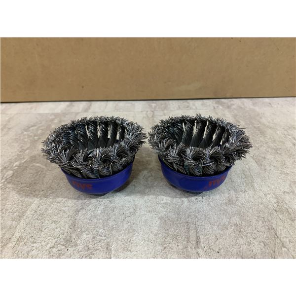 Lot of 2 Blue Spot Tools Twisted Knot Wire Cip Brushes w/ M14 x 2 Thread