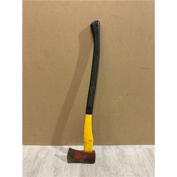 Red and Yellow Fire Axe w/ Fiberglass Handle