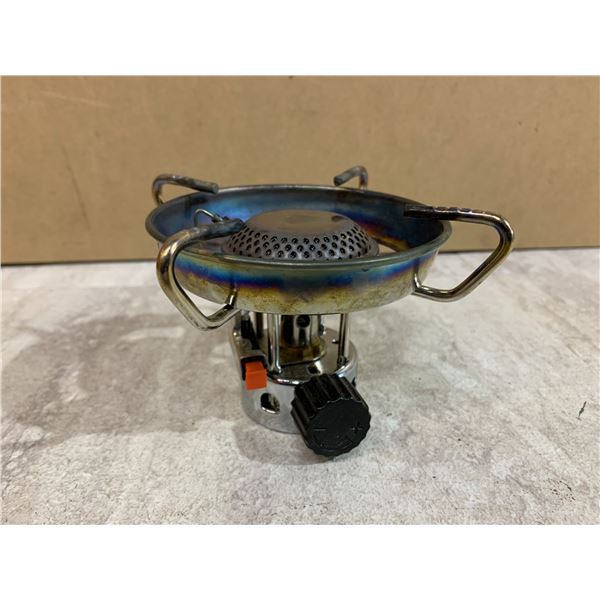 Stainless Steel Canister Mounted Backpacking Stove