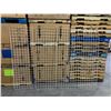Image 1 : Lot of 4 Metal 6ft x 2ft Gridwalls (3 in x 3 in openings) One gridwall is damaged. See Photos.