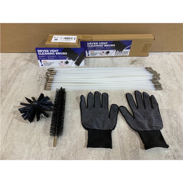 30FT Dryer Vent Cleaning Brush/Flexible Lint Brush with Drill Attachment