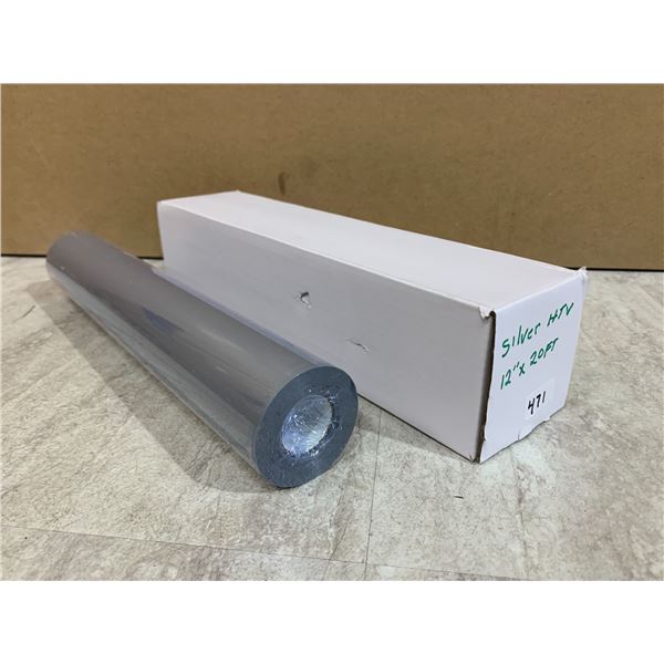 Silver HTV Vinyl Roll Compatible With Cricut 12in X 20ft