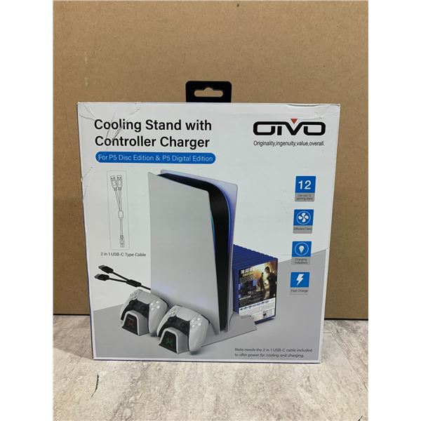 PS5 Cooling Stand w/ Controller Charger