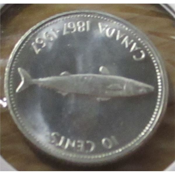 1967 CANADA SILVER FISH DIME