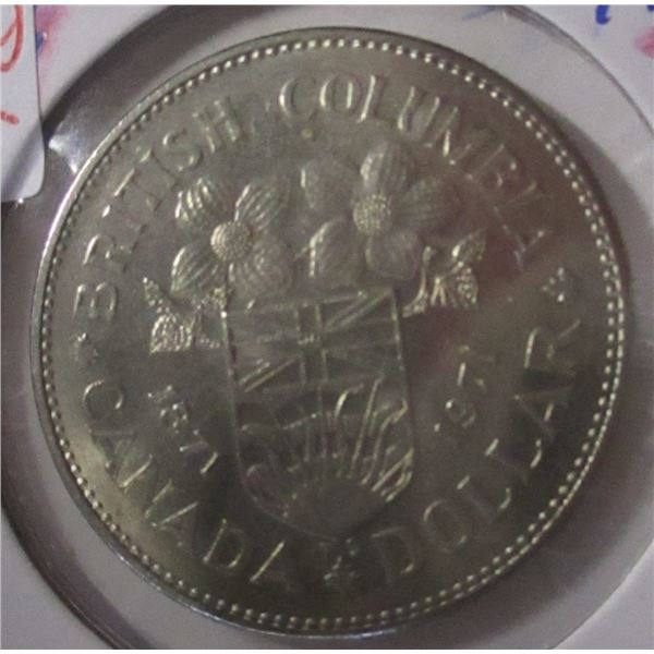 1871 - 1971 BC UNCIRCULATED CANADA DOLLAR