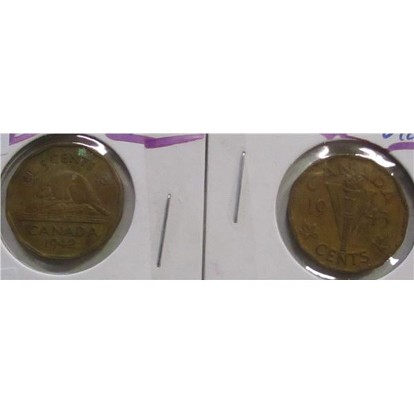 1942 - 1943 TOMBAC WARTIME NICKEL