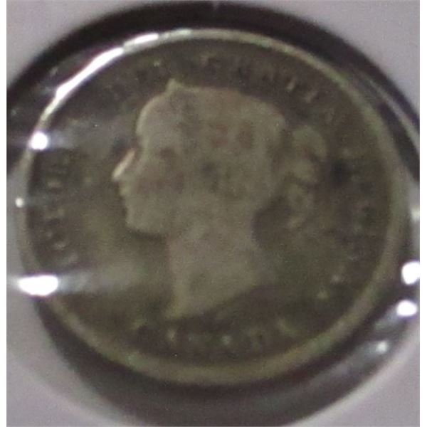 1897 CANADA VICTORIAN SILVER FIVE CENT