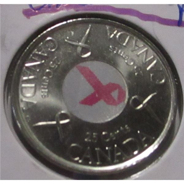 2006 PROOF LIKE FIGHT FOR CANCER CANADA MINT QUARTER