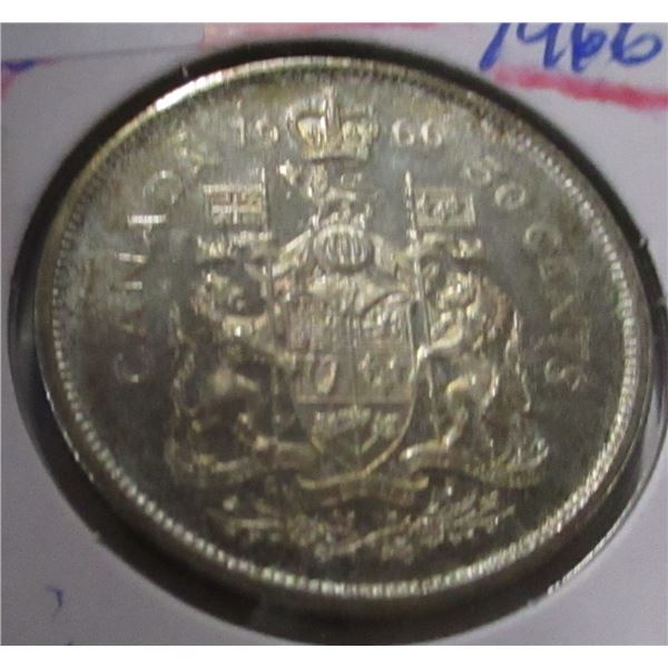 1966 CANADA SILVER HALF DOLLAR