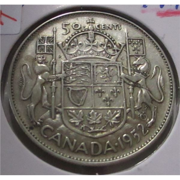 1949 CANADA KING GEORGE VI SILVER HALF DOLLAR