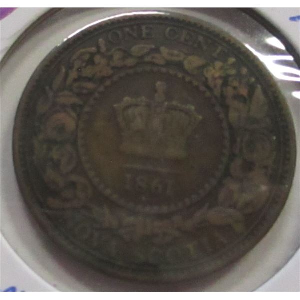 1861 NOVA SCOTIA VICTORIAN LARGE PENNY