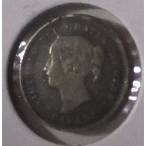 1899 VICTORIAN SCARCE KEY DATE CANADA SILVER FIVE CENT