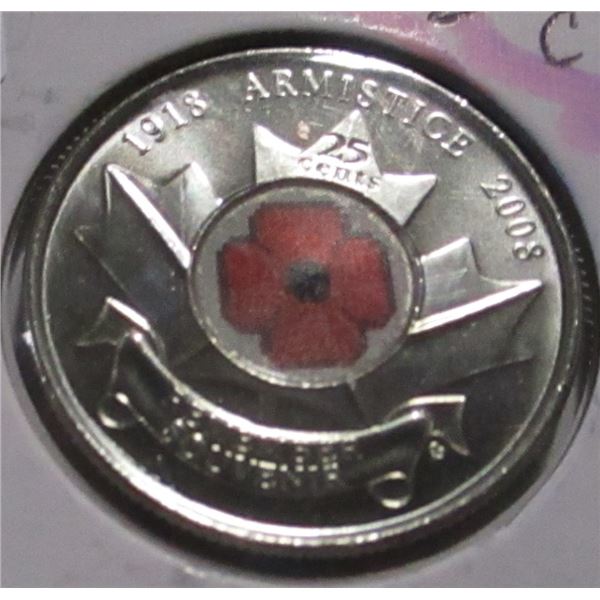 2008 CH/BU REMEMBERING WORLD WAR CANADA QUARTER