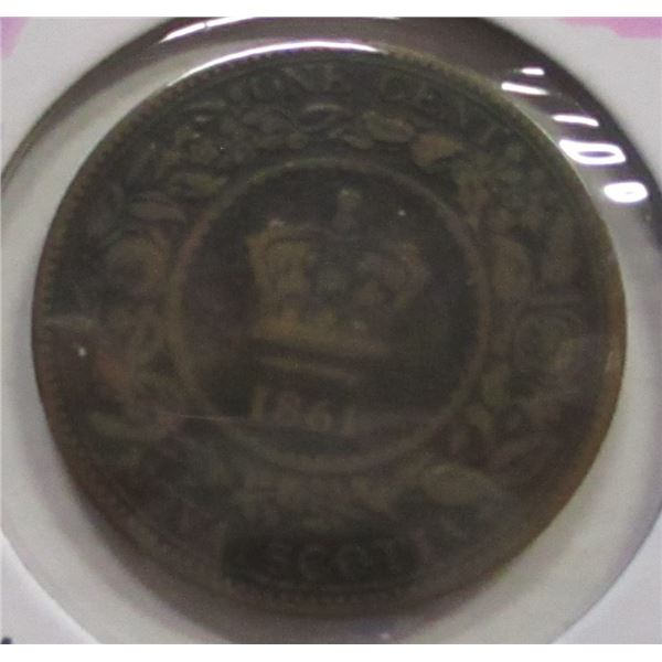 1861 NOVA SCOTIA VICTORIAN LARGE PENNY