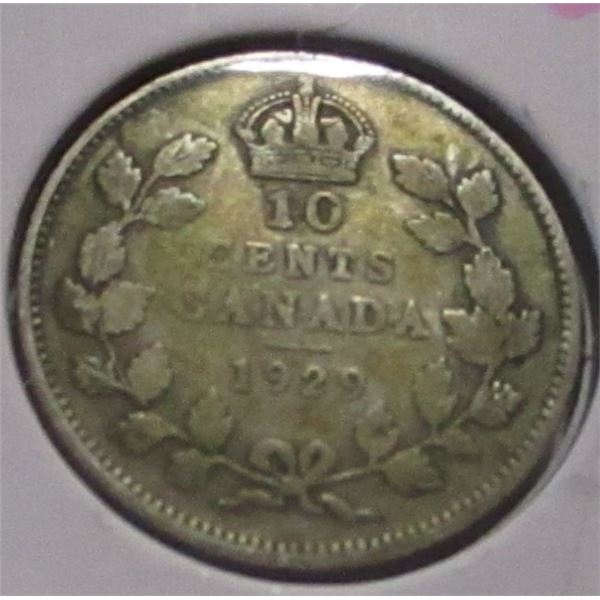 1919 CANADA KING GEORGE V SILVER DIME