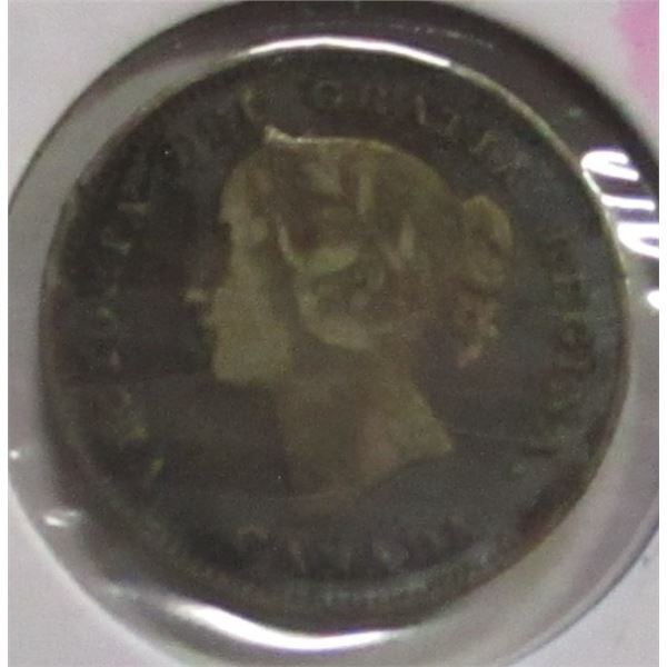1893 CANADA VICTORIAN SILVER FIVE CENT