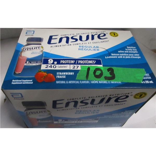 REGULAR ENSURE STRAWBERRY DRINK (6 BOTTLES X 235 ML)
