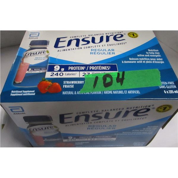 REGULAR ENSURE STRAWBERRY DRINK (6 BOTTLES X 235 ML)