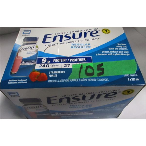 REGULAR ENSURE STRAWBERRY DRINK (6 BOTTLES X 235 ML)