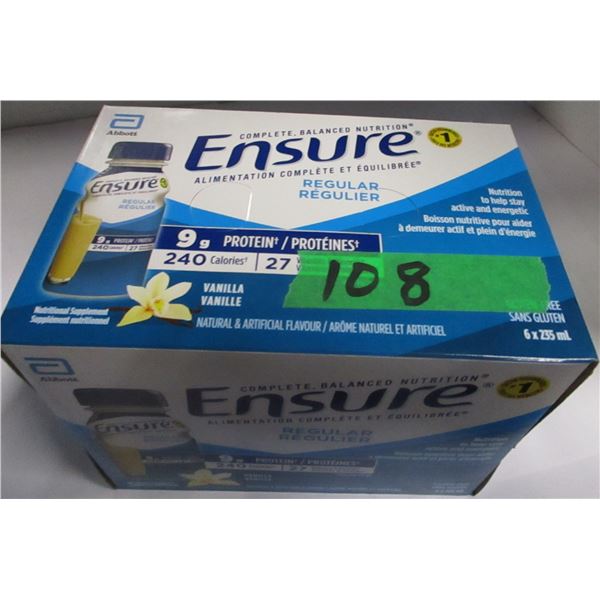 REGULAR ENSURE VANILLA DRINK (6 BOTTLES X 235 ML)