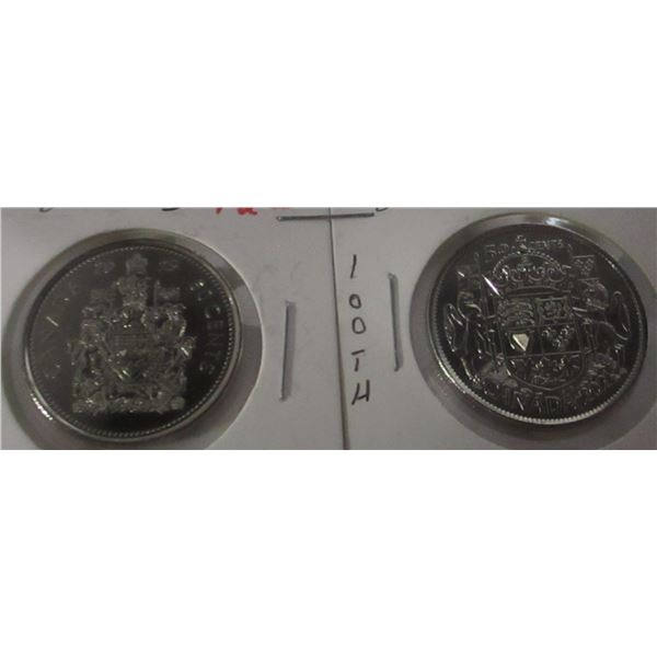 2025 CANADA MINT 50 CENT COIN & 2021 CANADA MINT 100TH ANNIVERSARY 50 CENT COIN
