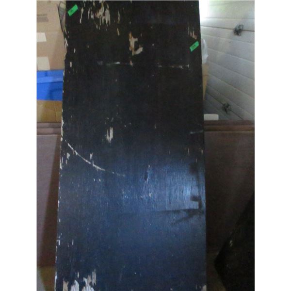 72" X 30" FOLDING PLYWOOD TOP TABLE (NEEDS PAINTING)