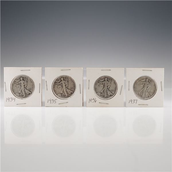 4pc 1934 to 1937 American Silver Eagle Type 2 Coins