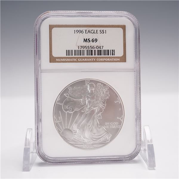 1996 Silver American Eagle 1 Dollar NGC Graded MS69